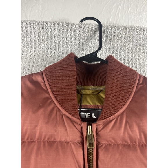 Eddie Bauer Original Down Bomber Jacket 650 FP Puffer Deep Mahogany Medium NWT - Picture 9 of 11